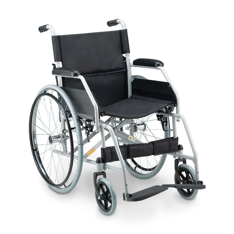 Cadeira de Rodas em Aço Carbono Dobrável até 100kg 44cm D100 Dellamed
