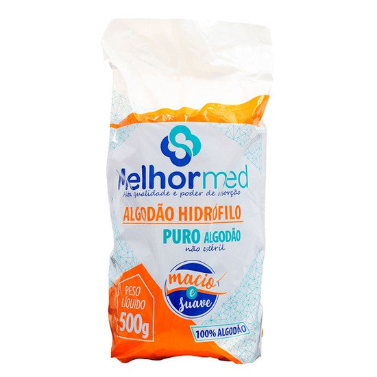 Algodão Hidrófilo 500g Rolo MelhorMed