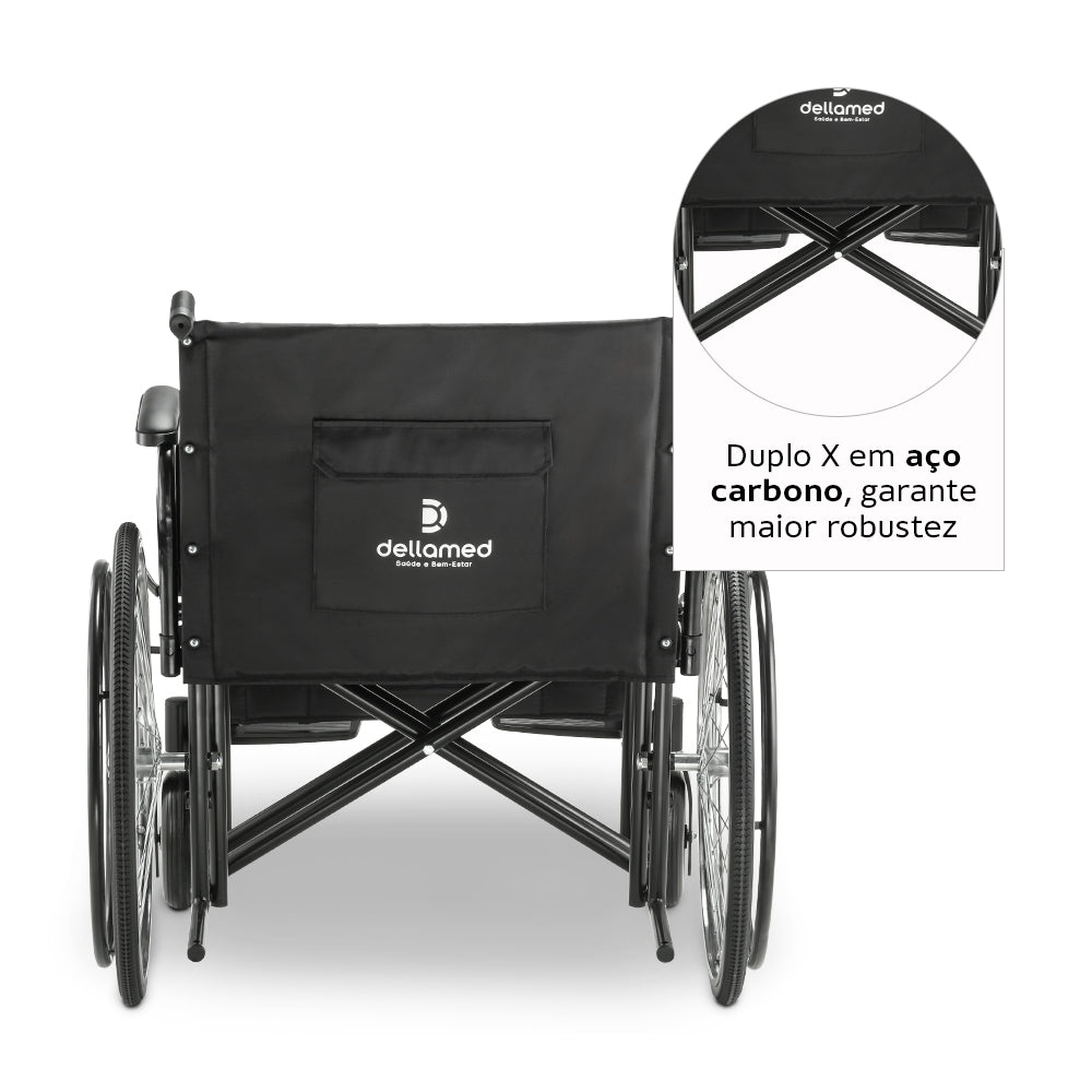 Cadeira de Rodas Obeso 180Kg D500 Dellamed