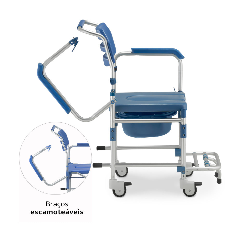 Cadeira de Banho Dellamed Alumínio Desmontável D60