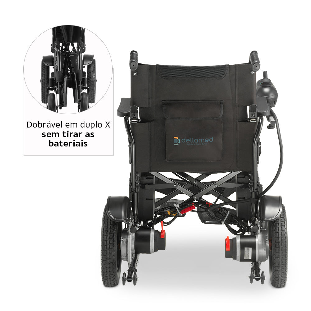 Cadeira De Rodas Motorizada Dobrável D800 Dellamed Até 120kg