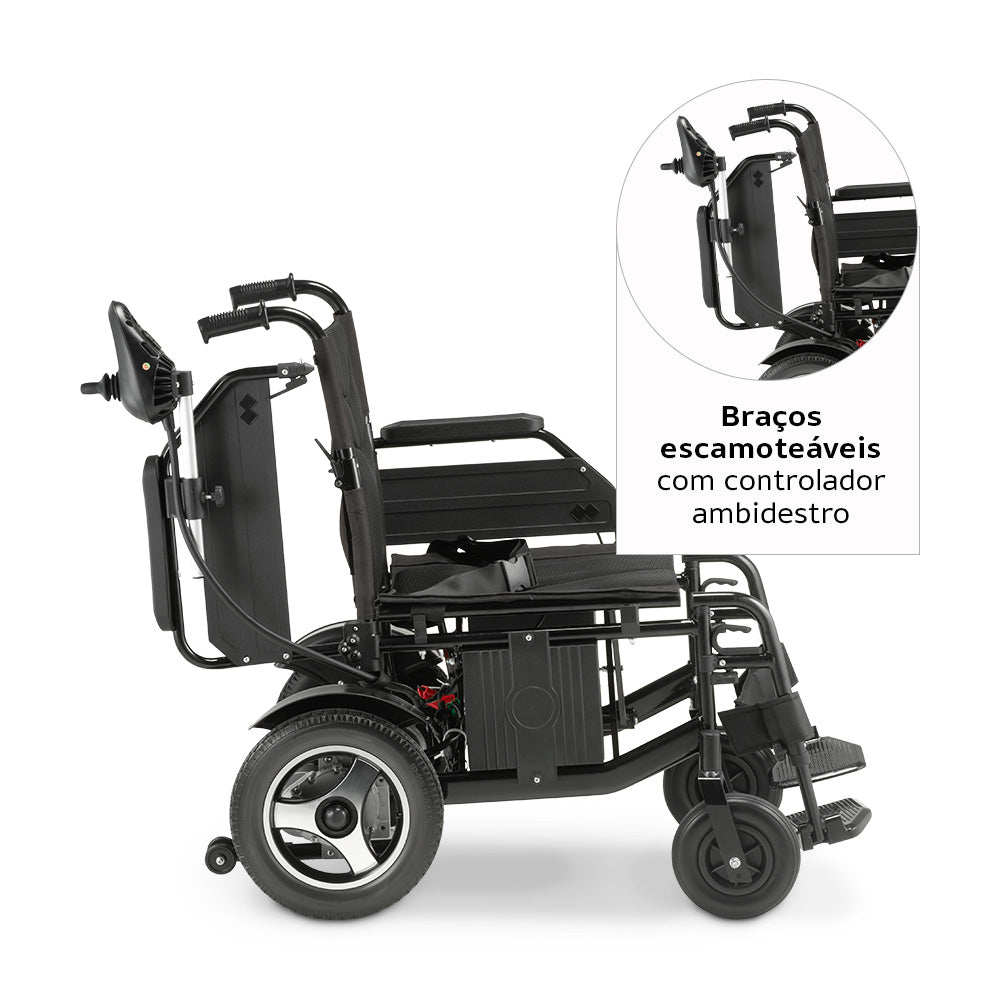 Cadeira De Rodas Motorizada Dobrável D800 Dellamed Até 120kg