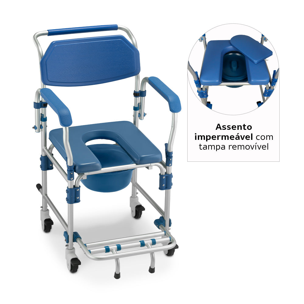 Cadeira de Banho Dellamed Alumínio Desmontável D60