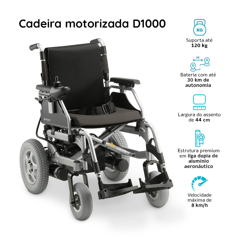 Cadeira Motorizada Dobrável D1000 Dellamed