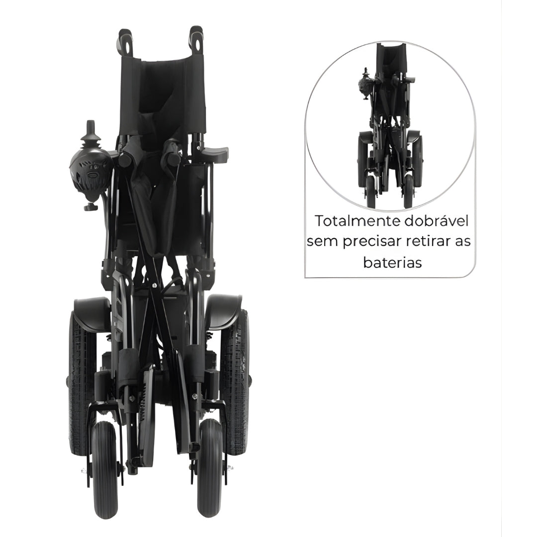 Cadeira De Rodas Motorizada Dobrável D800 Dellamed Até 120kg