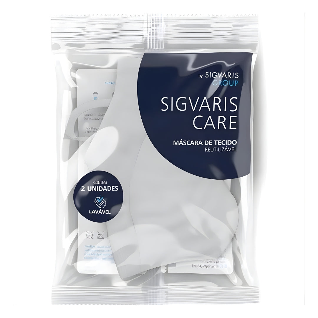 Mascara de Tecido Reutilizável Branca - Sigvaris