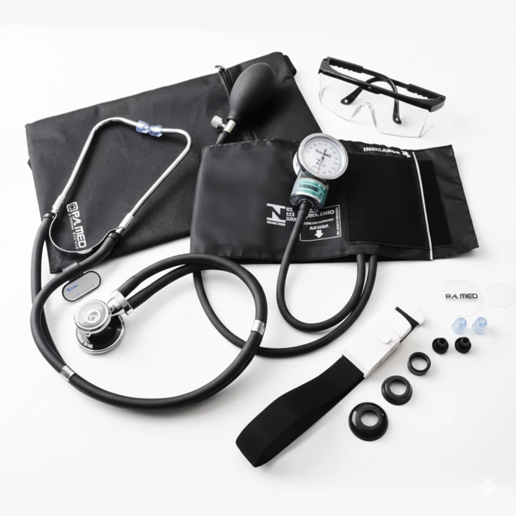 Kit Acadêmico com Bolsa Ergonômica Preta P.A. Med + E-book