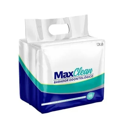 Babador Descartavel Branco com 100 unidades - Max Clean + E-book