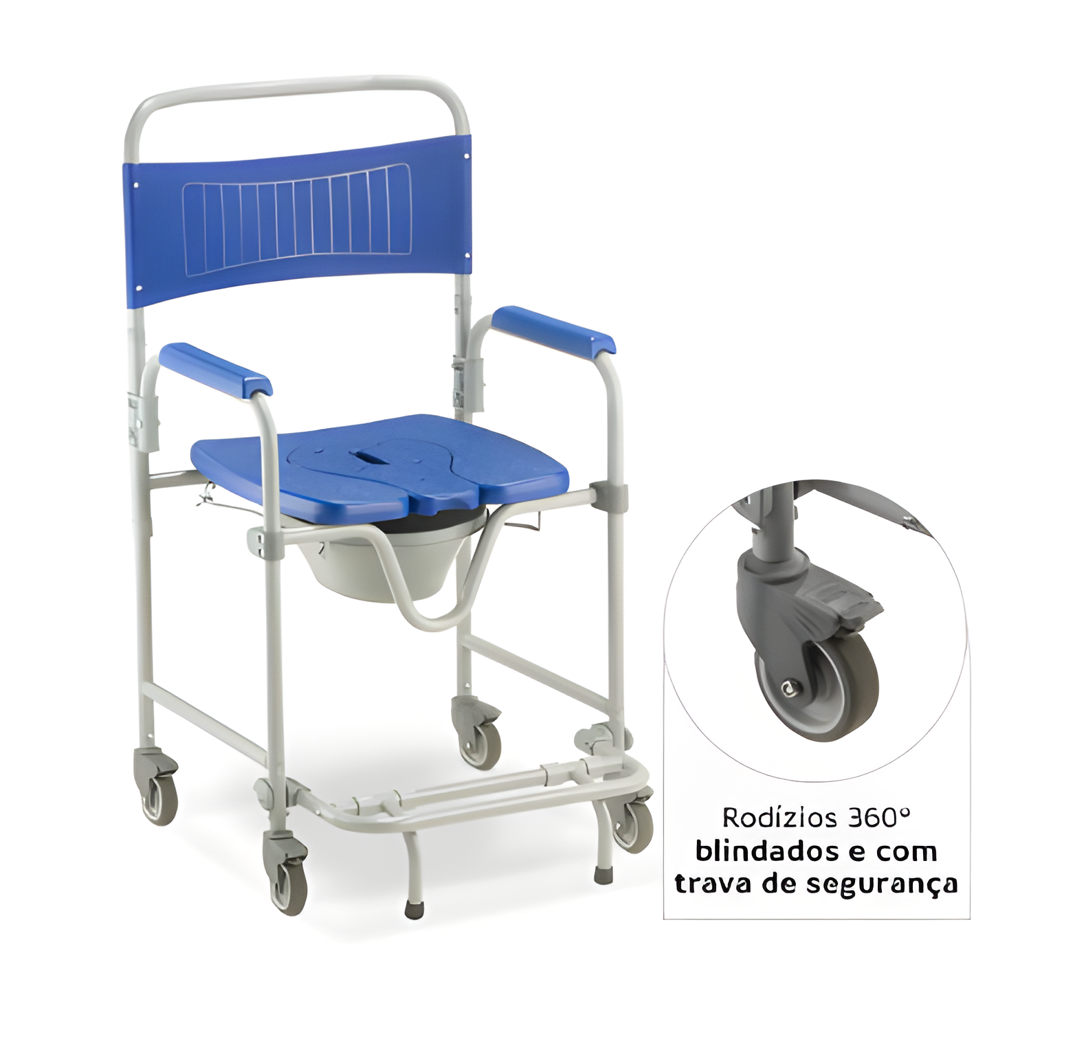 Cadeira de Banho Dobrável e Desmontável até 150 Kg D45 Dellamed
