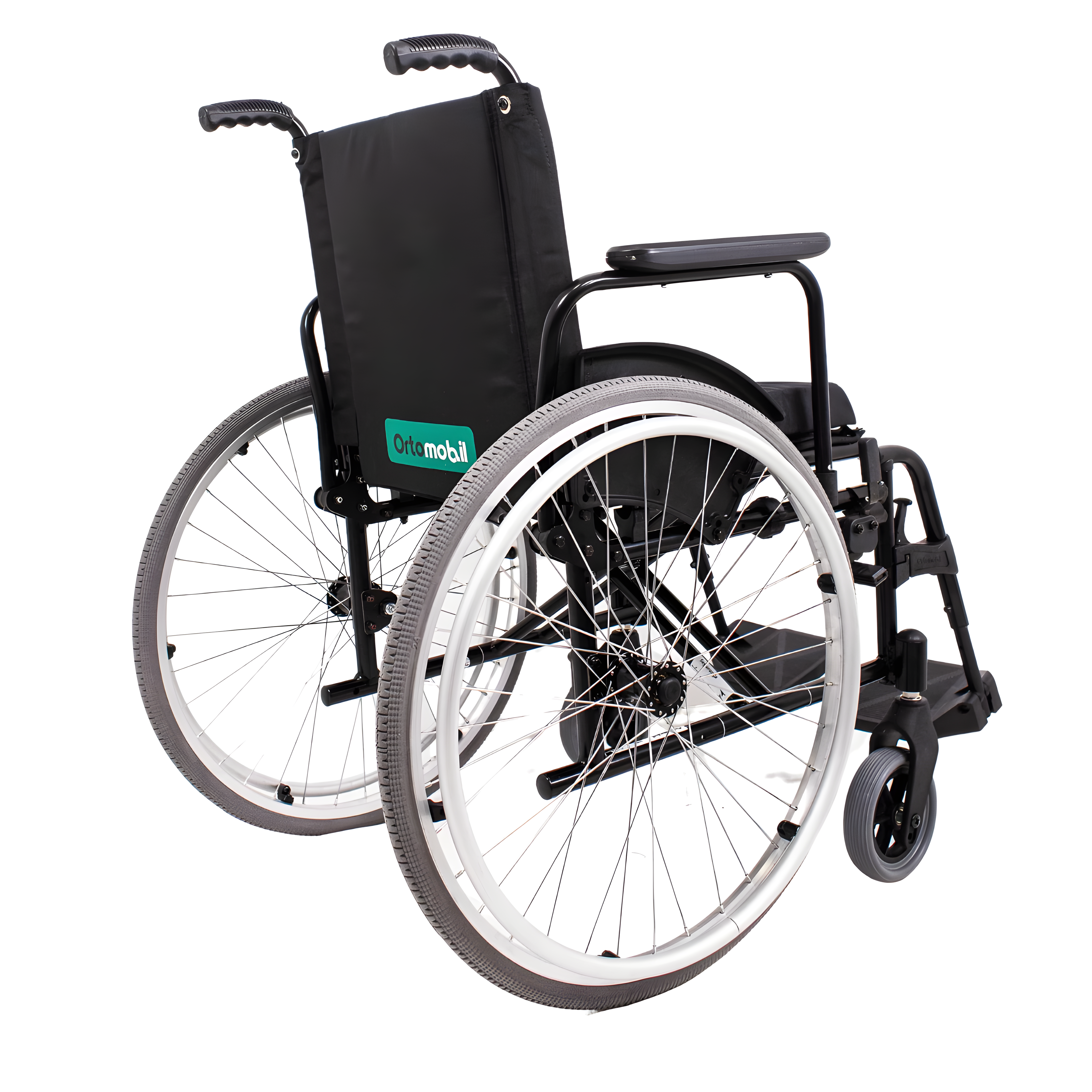 Cadeira de Rodas Alumínio MA3 SLIM Dobrável em X - Ortomobil