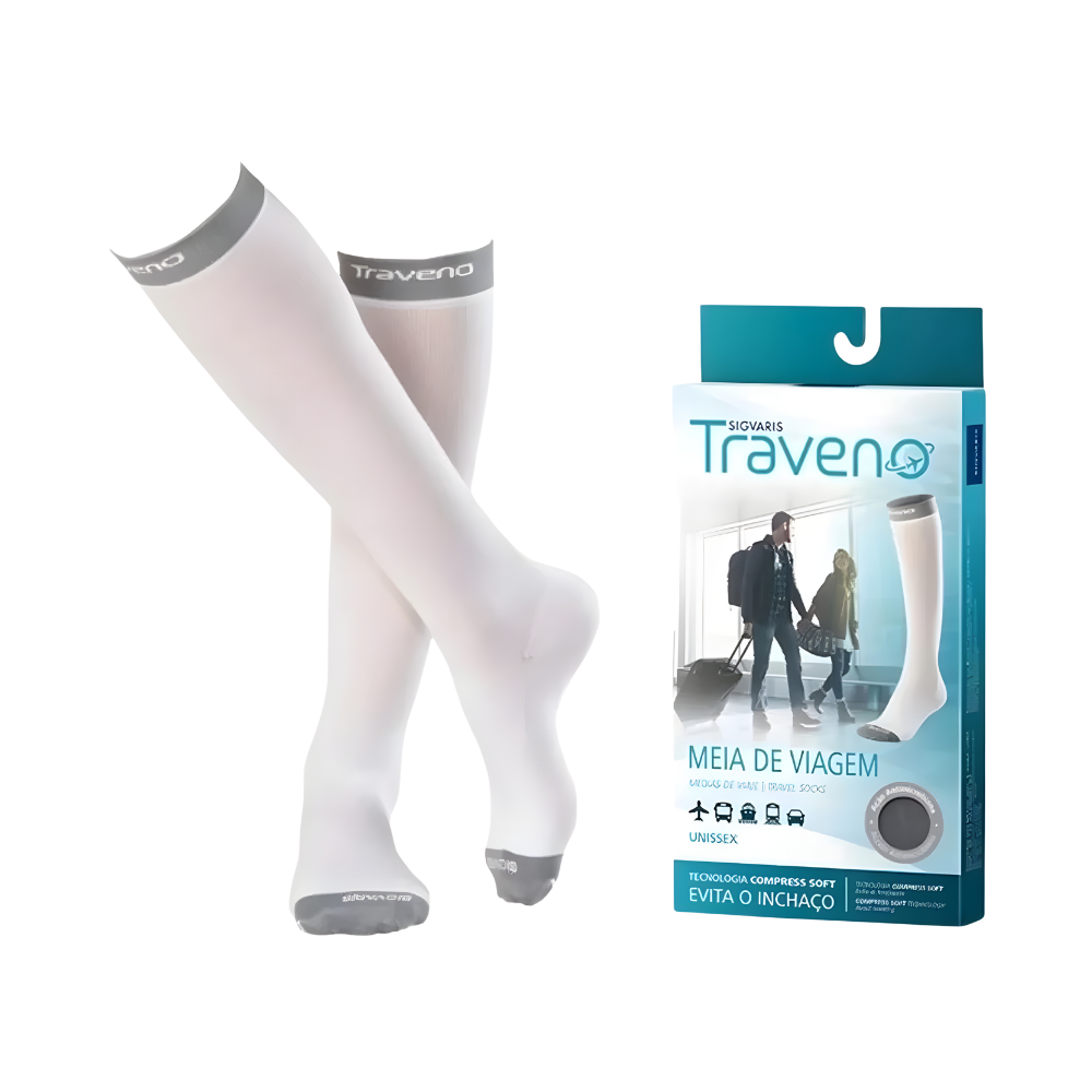 Meia de Compressão para Viagem