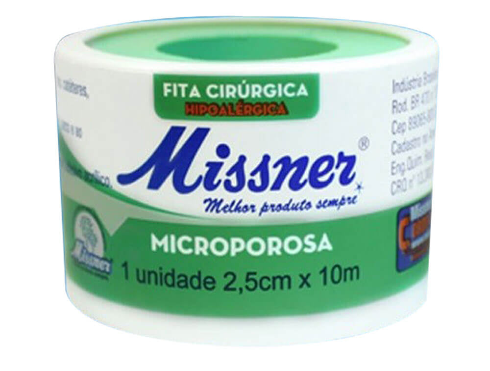 Micropore 2,5cmx10m Branco com Capa Missner