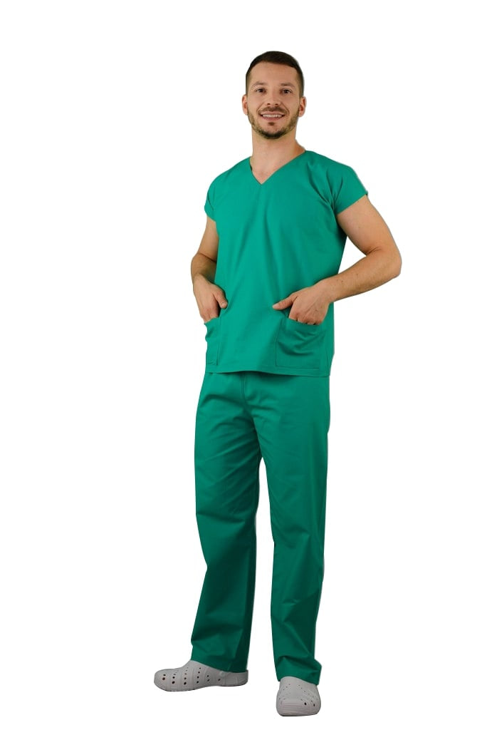 Pijama Cirúrgico Unissex Verde Brim Leve Namaste