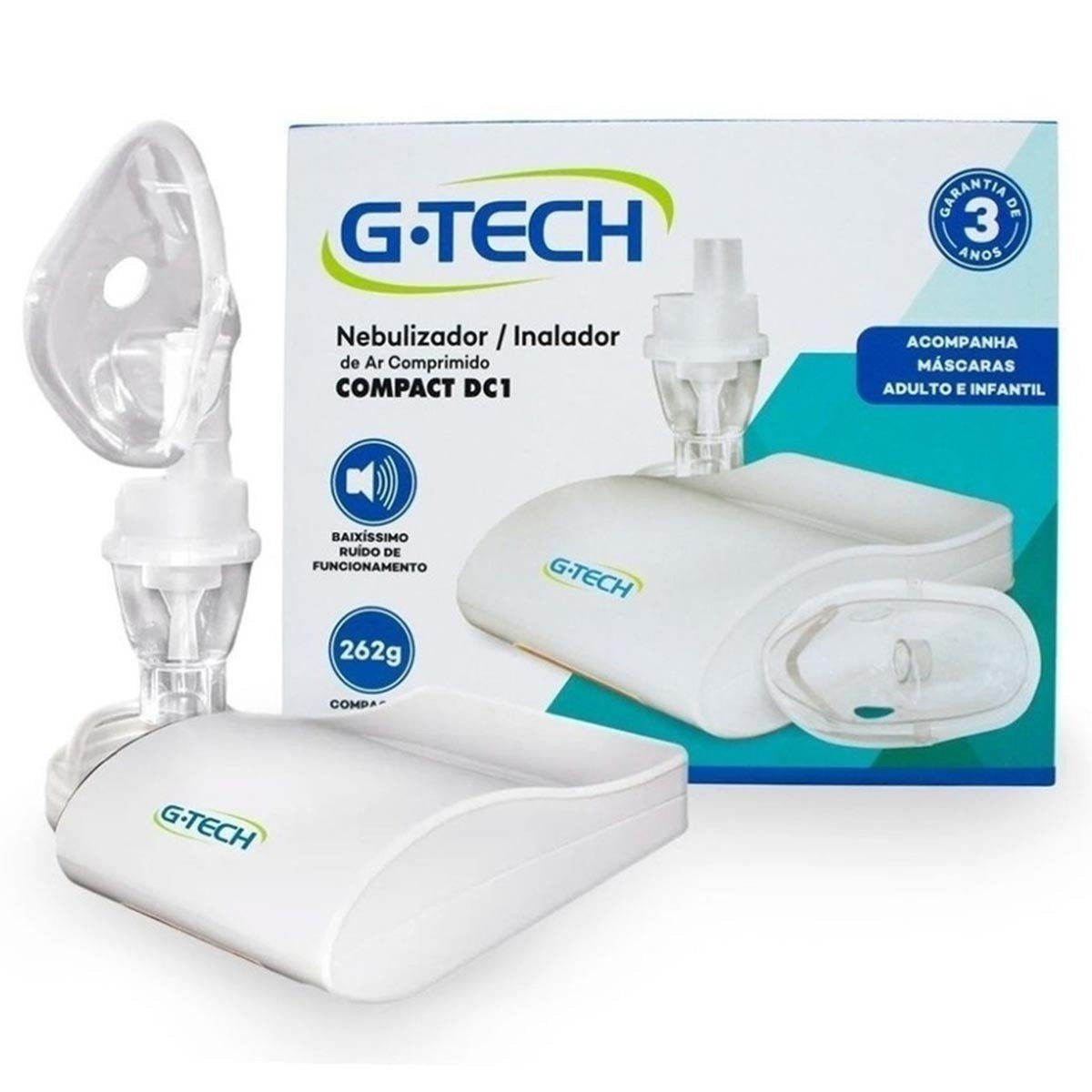 Inalador e Nebulizador Compact DC1 Adulto e Infantil G-Tech & E-book