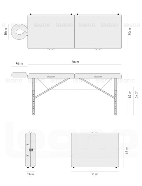 Maca Portátil Antares c/ Altura Regulável - Legno (Preta)
