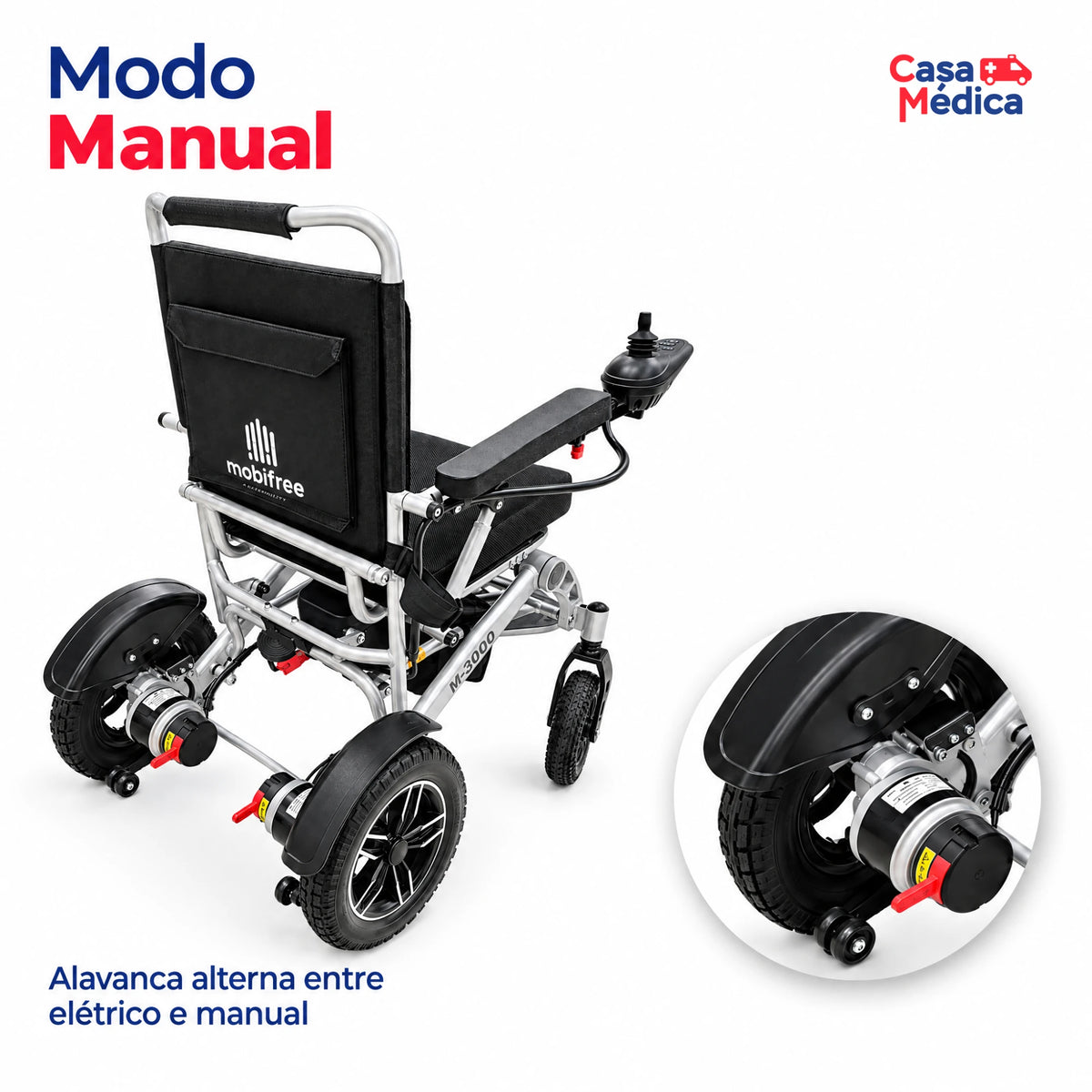 Cadeira de Rodas Motorizada Dobrável M-3000 - Mobifree