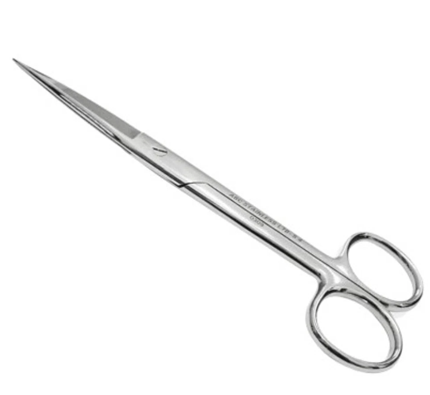 Tesoura Fina-Fina Reta ABC para cirurgias