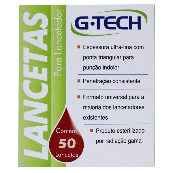 Lanceta G-Tech 30g com 50 Und G-Tech