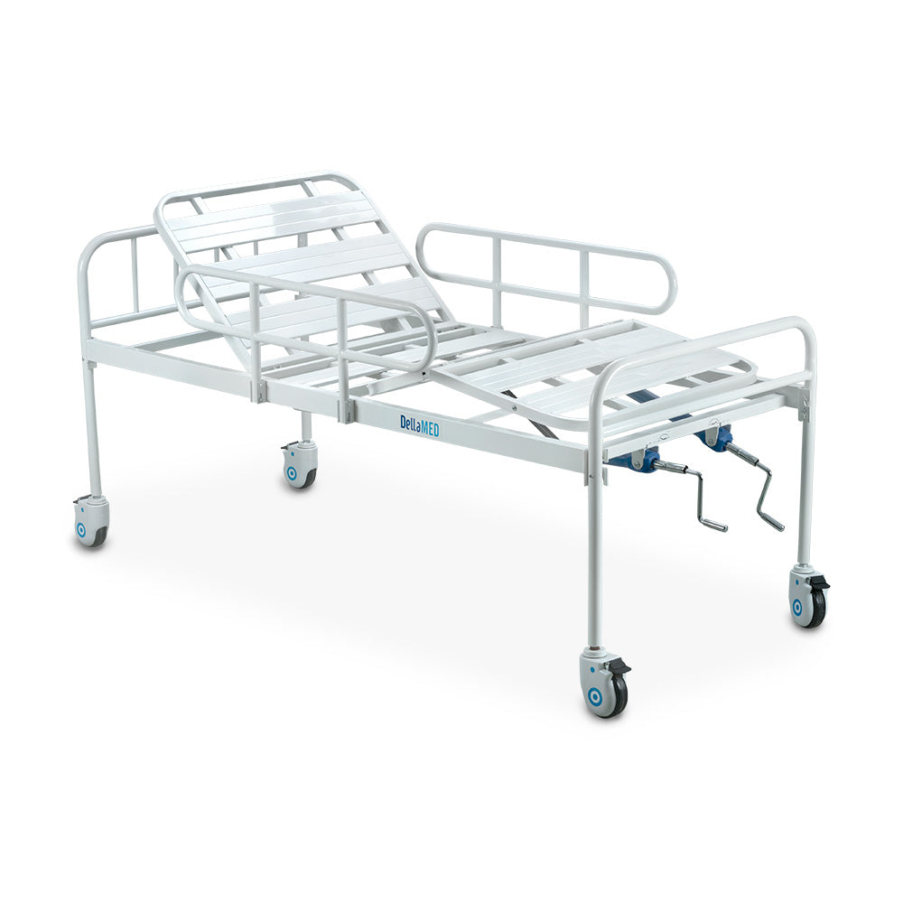 Cama Hospitalar Simples 2 Manivelas c/ Grade DX2 - Dellamed