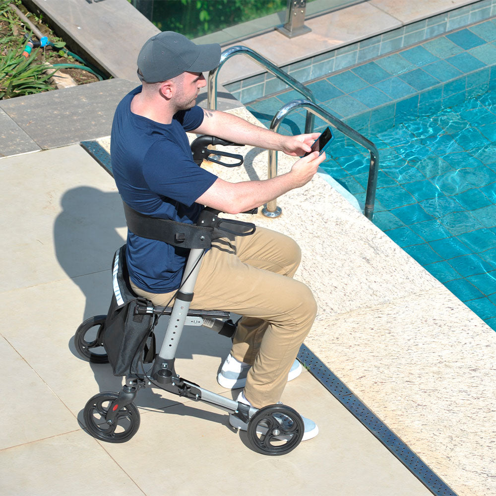 Andador Aluminio 4 Rodas D14 - Dellamed