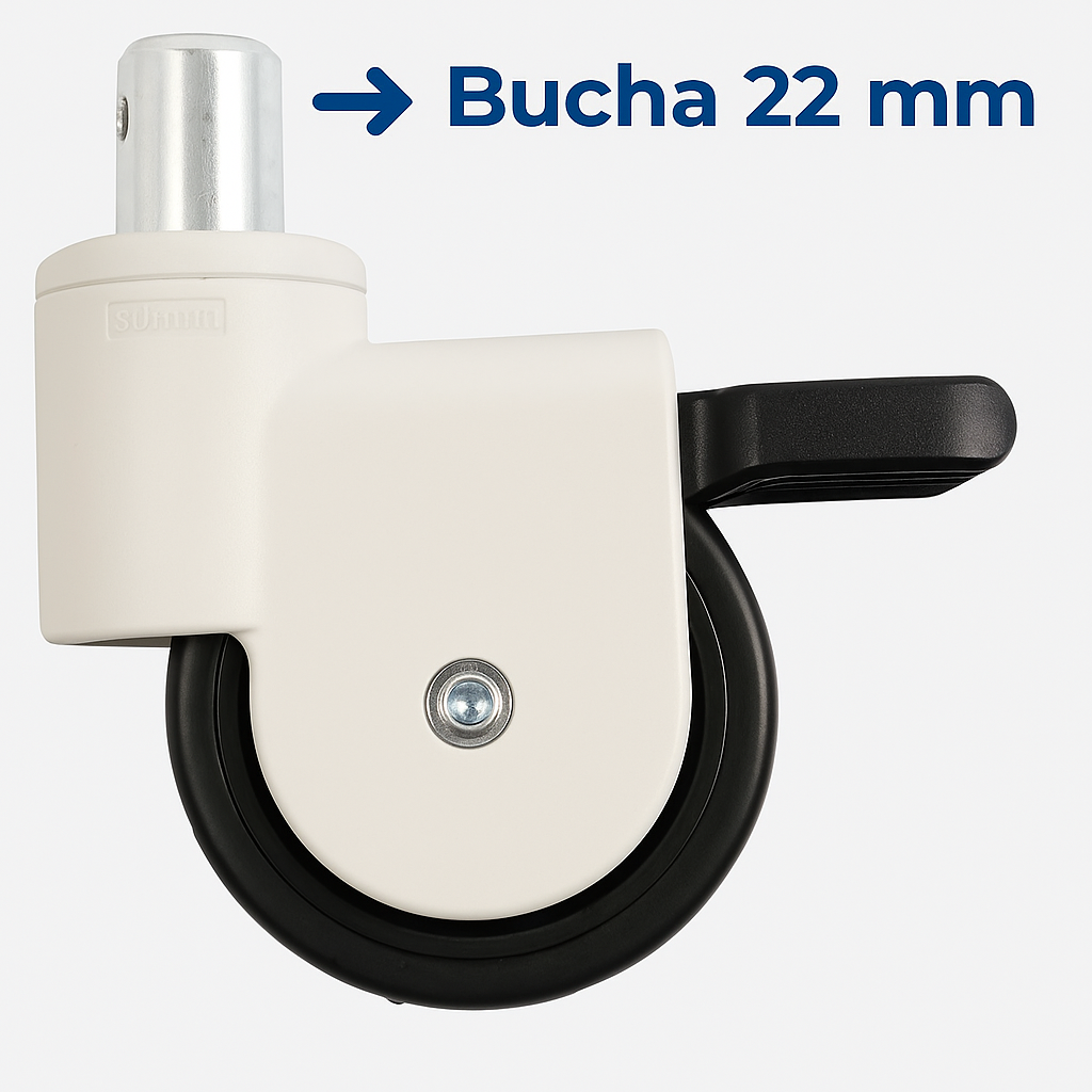 Rodas P/ Cadeira De Banho D60 - Kit com 2 unidades - Dellamed