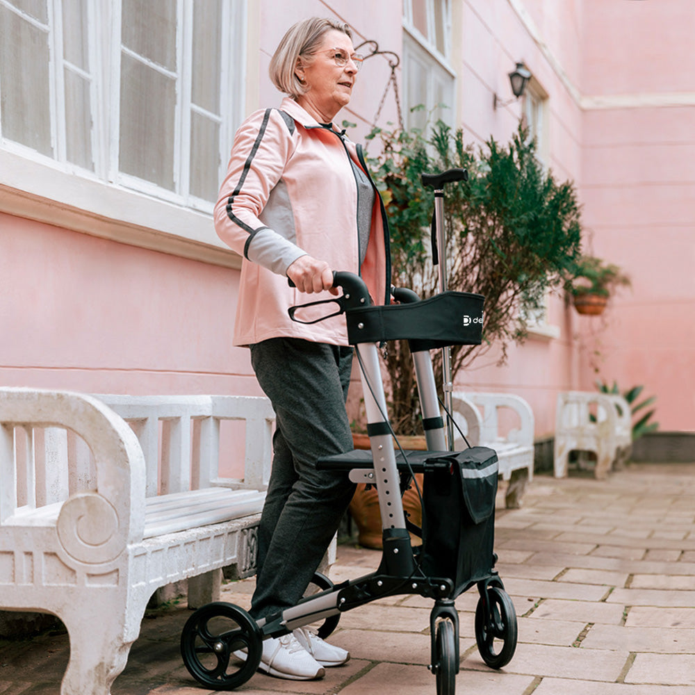 Andador Aluminio 4 Rodas D14 - Dellamed