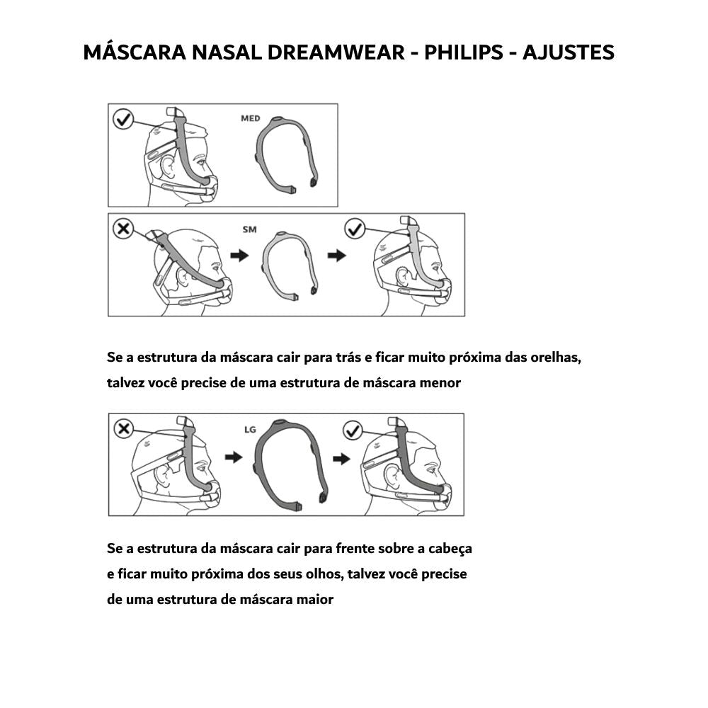 Máscara Nasal para CPAP DreamWear Respironics - Philips