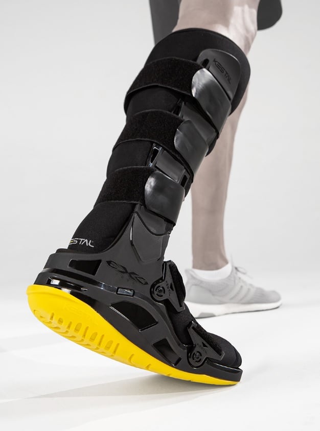 Bota Imobilizadora Longa Preto/Amarelo Exofoot Kestal