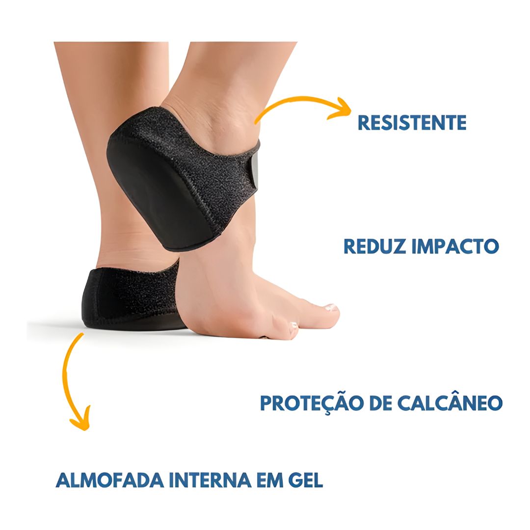Par De Calcanheira Gel Tornozeleira Em Neoprene Hidrolight