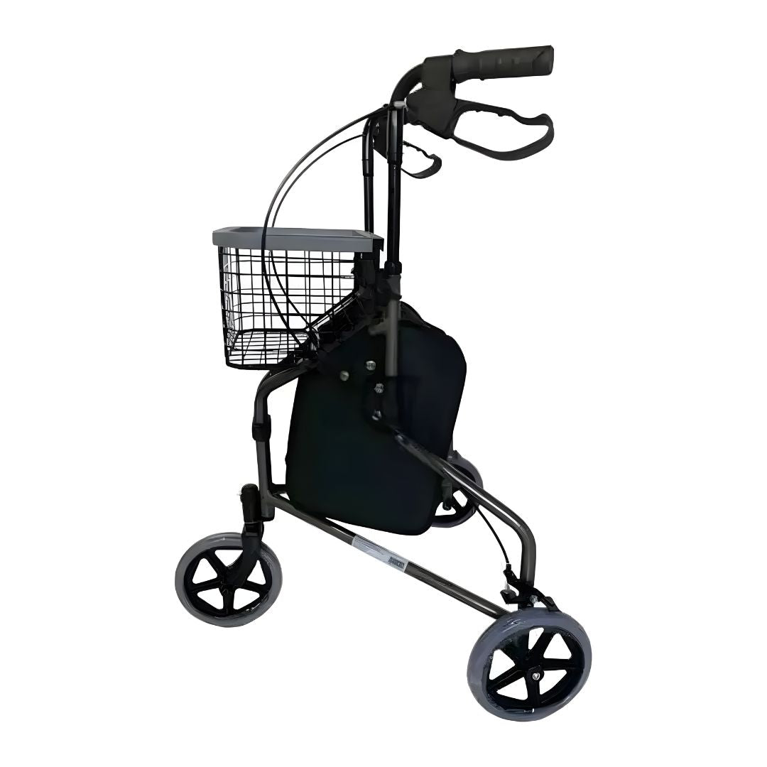 Andador 3 Rodas Evolution Plus com Porta-Objetos e com Cesto Praxis