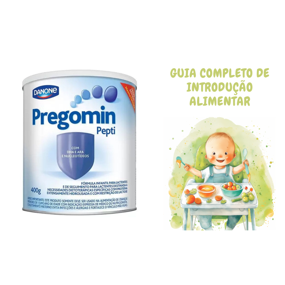 (Kit 2 Un) Pregomin Pepti 400g - Danone + E-book: Guia Completo de Introdução Alimentar