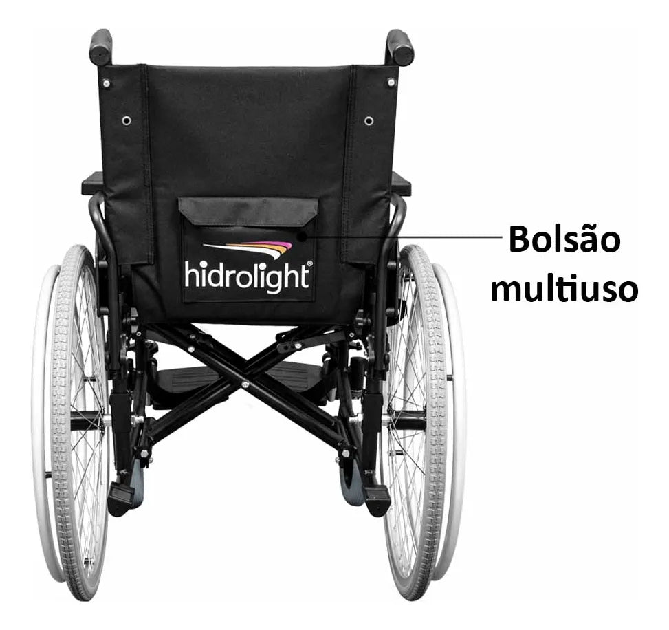 Cadeira de Rodas Dobravel Standard 125Kg - Hidrolight