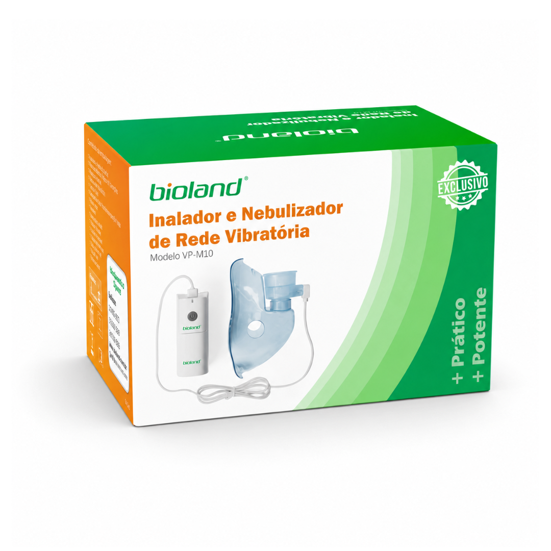 Inalador Nebulizador Portátil Mesh VP-M10 Bioland + E-book
