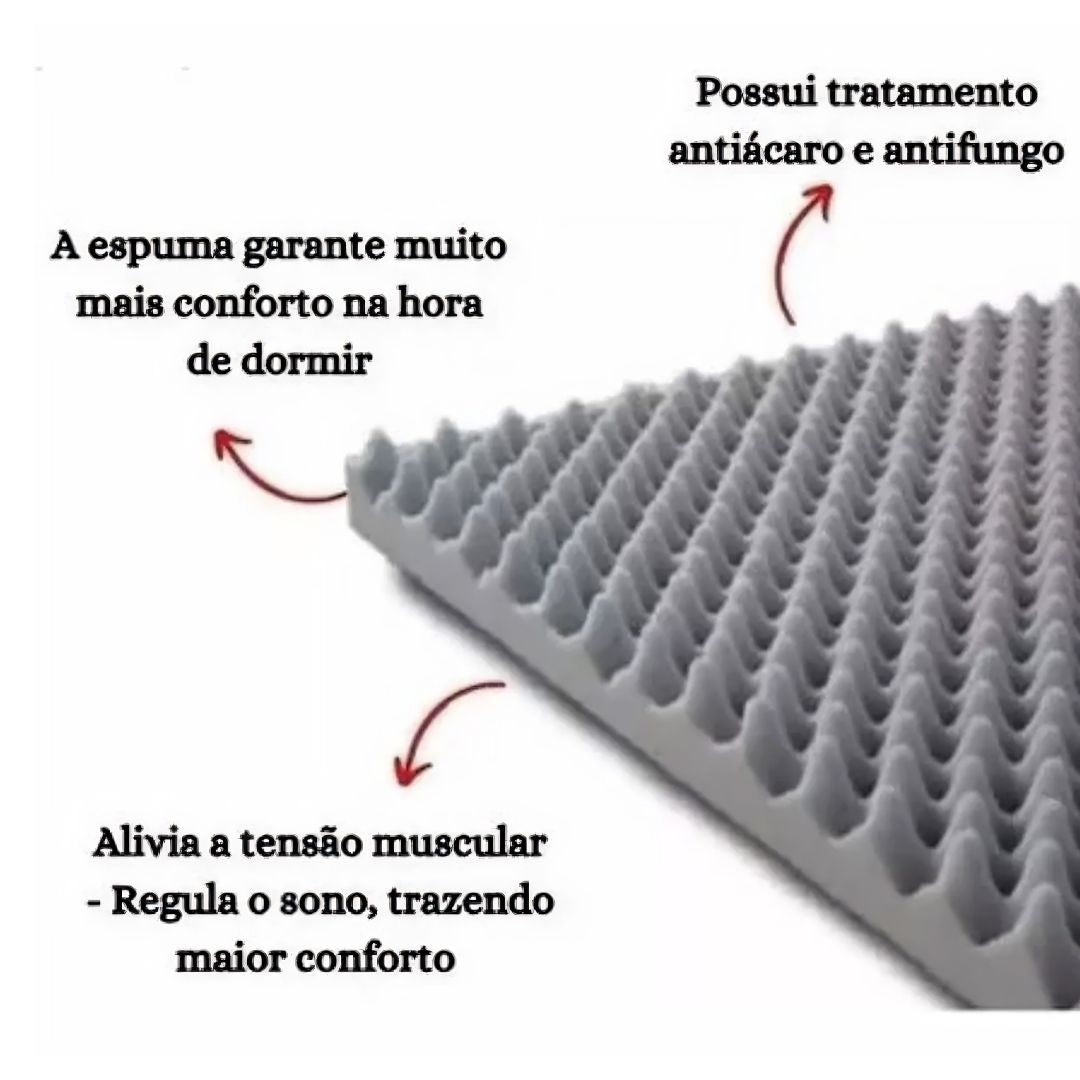 Colchão Caixa de Ovo D20 Cinza - Ortobom + E-book