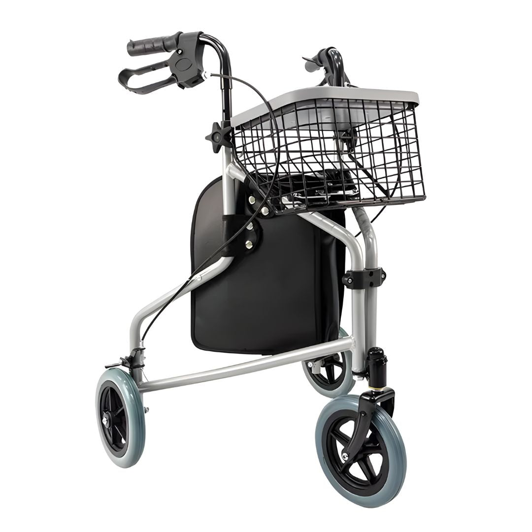 Andador 3 Rodas Evolution Plus com Porta-Objetos e com Cesto Praxis