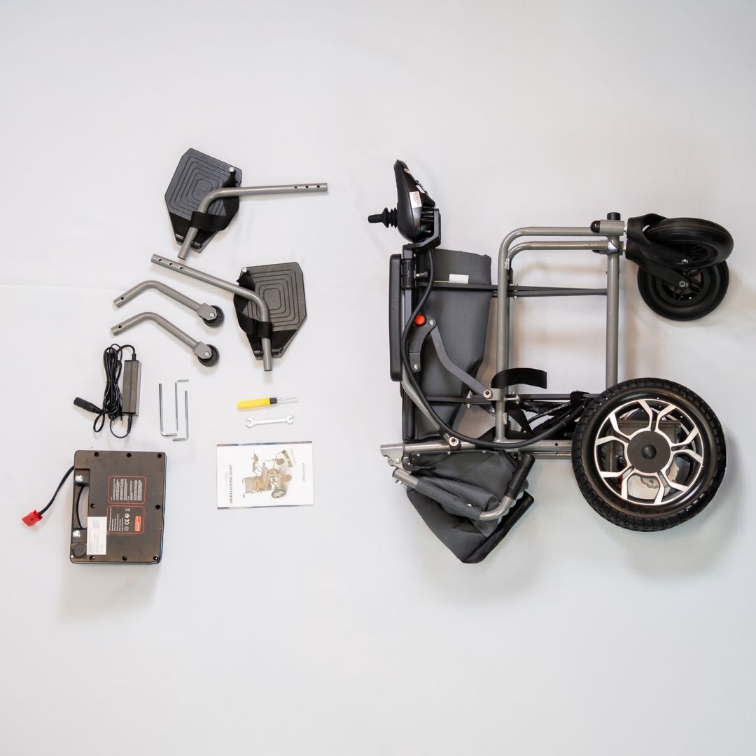 Cadeira de Rodas Motorizada D750 Dellamed - Leve Dobrável 120kg