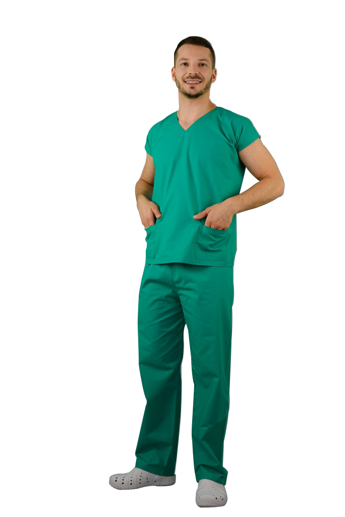 Pijama Cirúrgico Unissex Verde Brim Leve Namaste