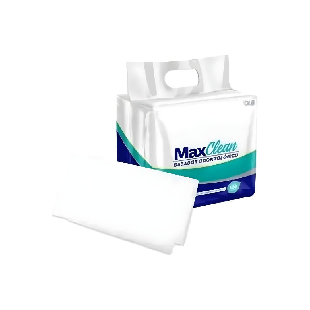 Babador Descartavel Branco com 300 unid - Max Clean + E-book