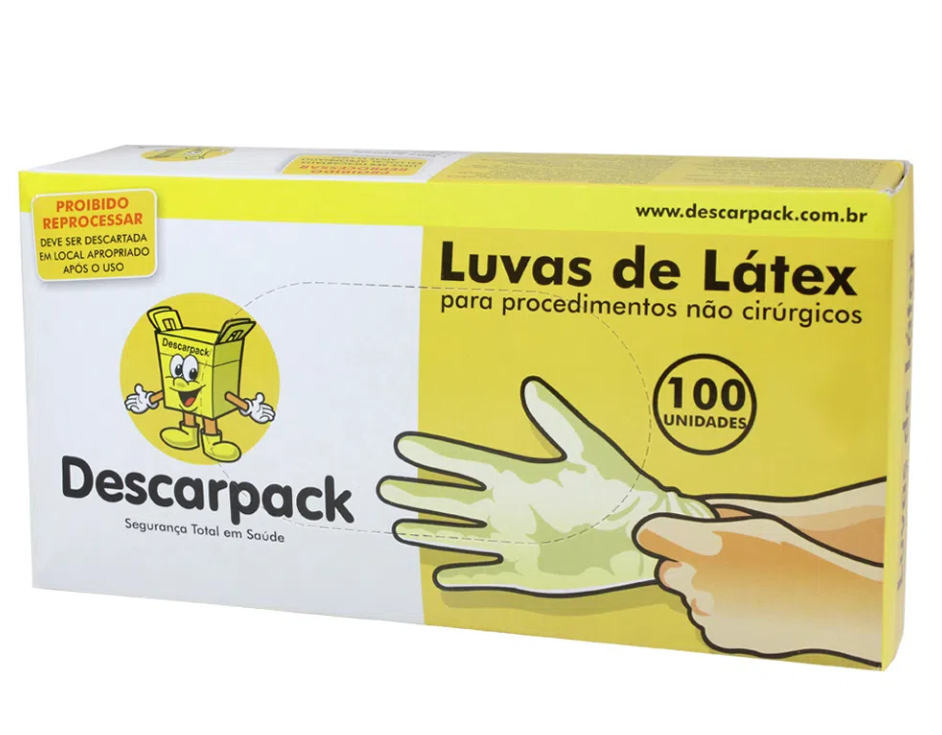 Luva Procedimento Latex C/ 100uni Descarpack