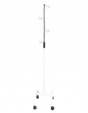 Suporte soro inox altura regulavel c/rodizios Ouro Verde