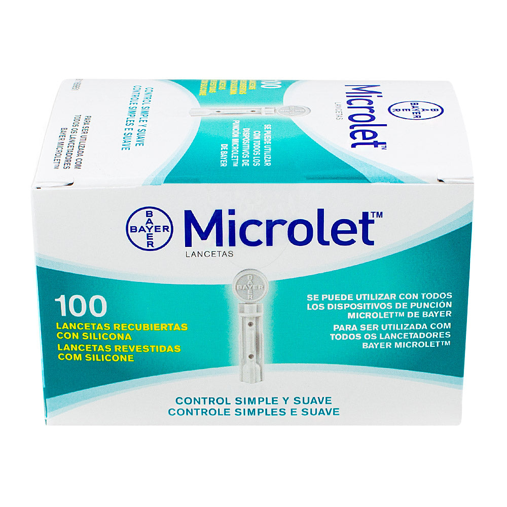 Lanceta Microlet com 100 Und Bayer