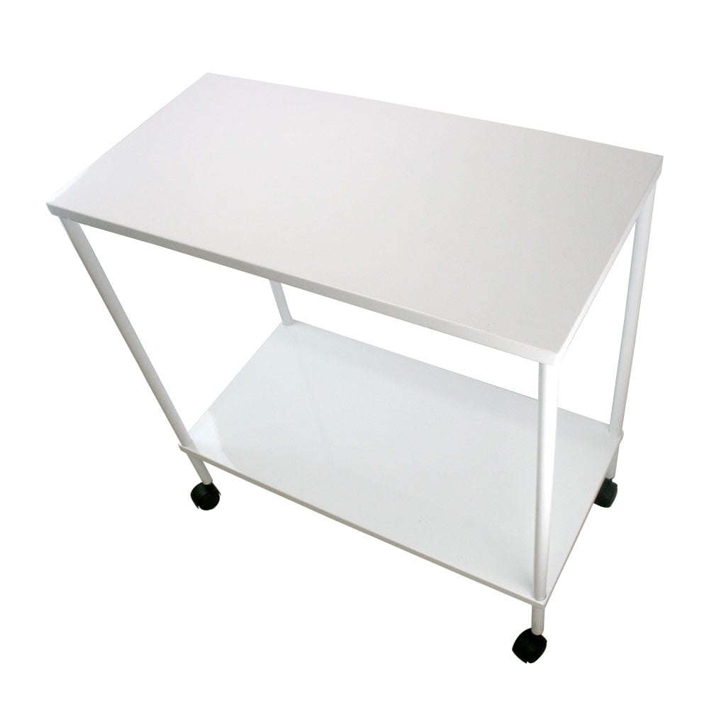 Mesa Auxiliar Esmaltada com Rodízios Ouro Verde