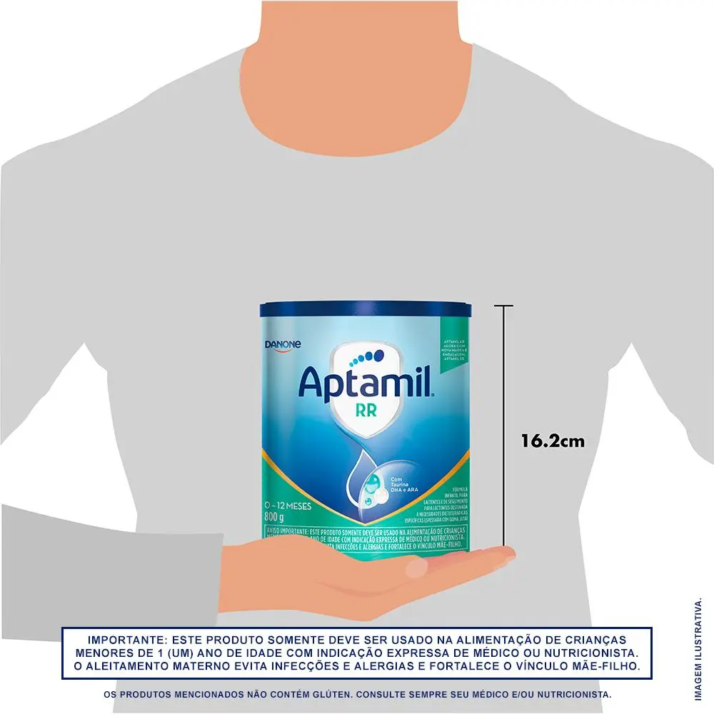 Aptamil RR 800g Danone – Fórmula Infantil 0 a 12 Meses com DHA, ARA e Goma Jataí + E-book
