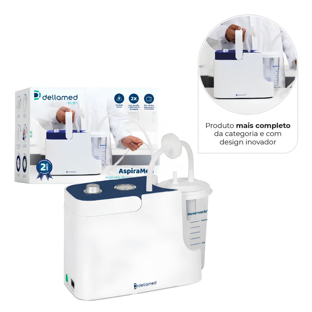 Aspirador de Fluídos e Secreções Aspiramed - Dellamed