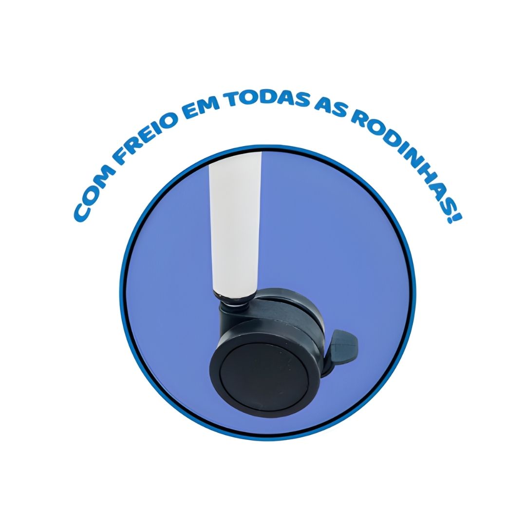 Cadeira de Banho Enxuta Juvenil Azul com Apoio de Panturrilha - Vanzetti