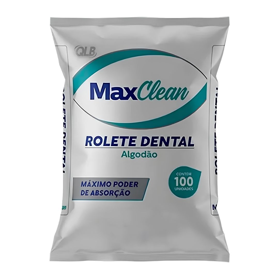 Rolete de Algodão Dental com 100 unidades - Max Clean