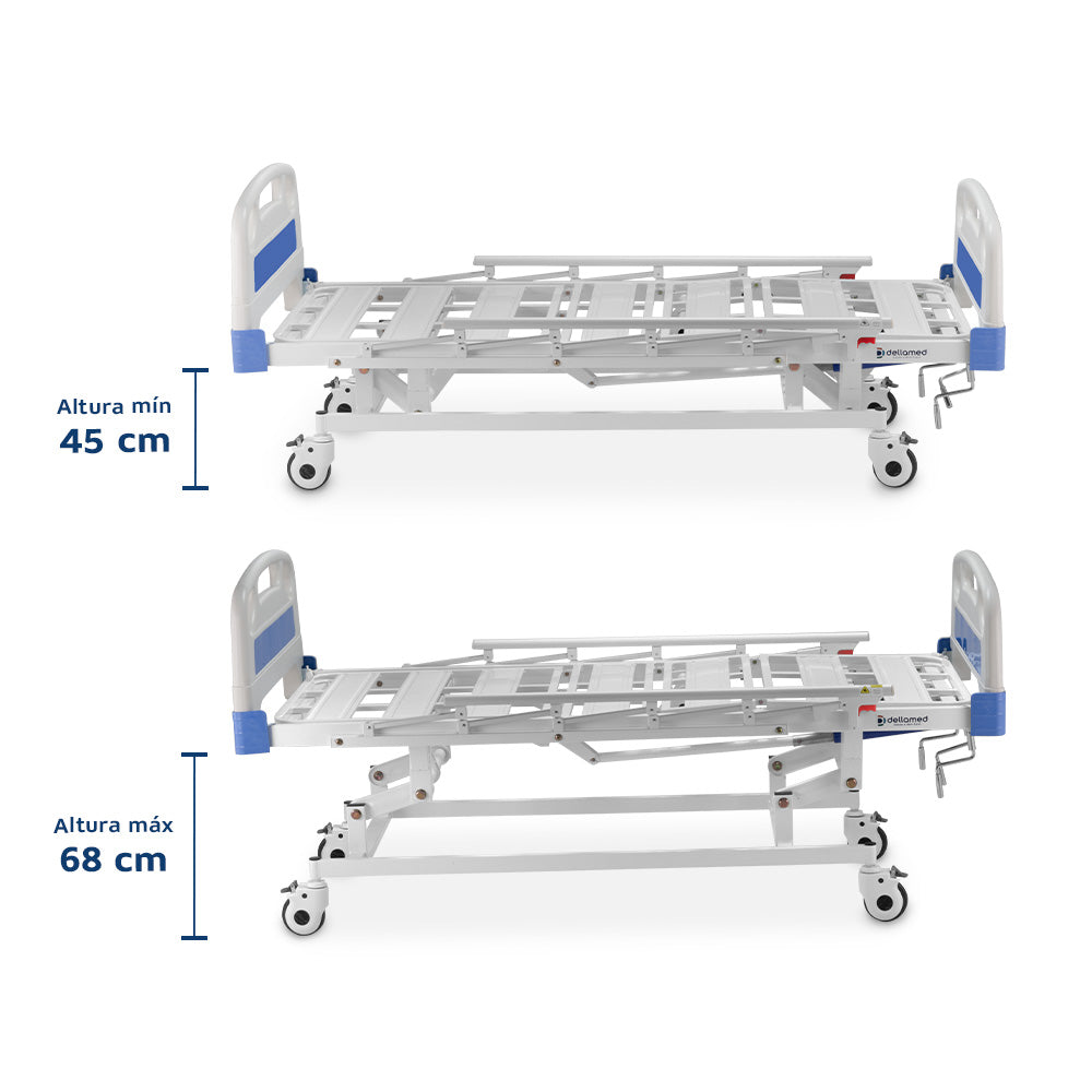 Cama Hospitalar DX3 3 Movimentos até 200 Kg Dellamed