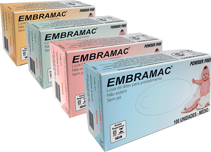 Luva Procedimento Latex C/ 100uni Embramac