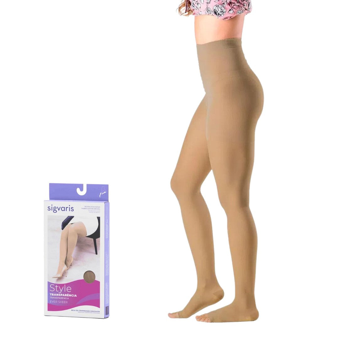 Meia 782 Style Transparência Ever Sheer AT Aberta - Sigvaris