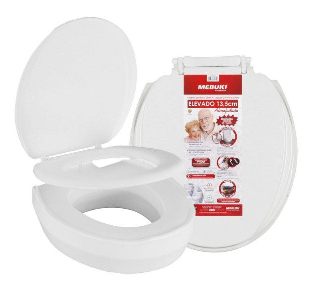 Assento Sanitário Elevado Almofadado Mebuki